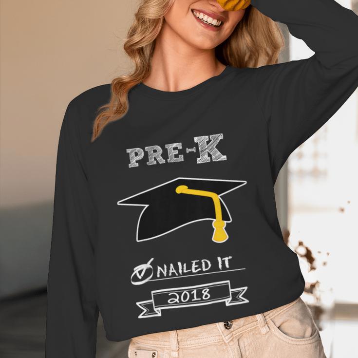 Kids Pre-K School Graduation Nailed It 2018 TShirt Boy Girl Unisex Long Sleeve T-Shirt