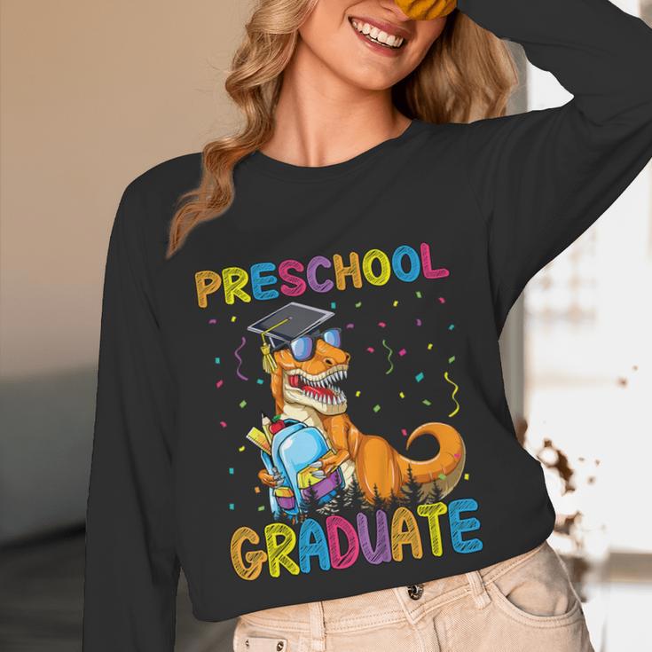 Kids Preschool Graduate Dinosaur Trex Preschool Graduation Unisex Long Sleeve T-Shirt