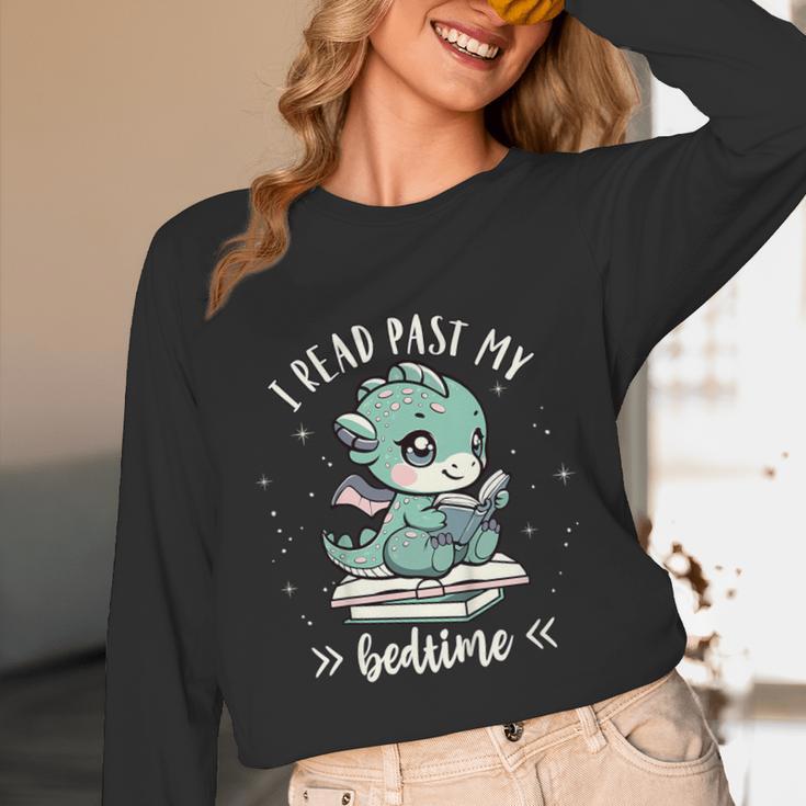 Kids I Read Past My Bedtime Cute Book Dragon Pajama Unisex Long Sleeve T-Shirt