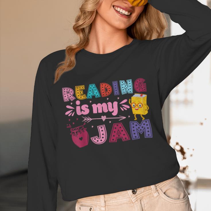 Kids Reading Book Lover Reading Is My Jam Unisex Long Sleeve T-Shirt