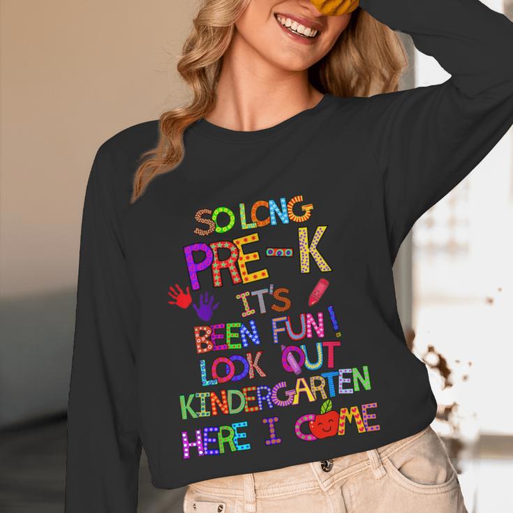 Kids So Long Kindergarten Here I Come Pre-K Graduation Graduate Unisex Long Sleeve T-Shirt
