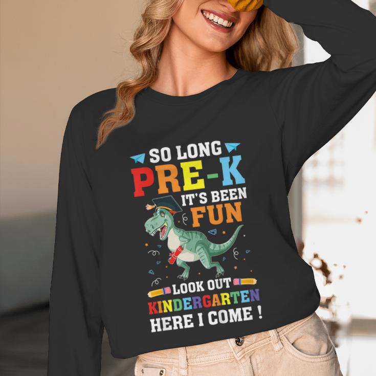 Kids So Long Pre-K Preschool Graduation Kindergarten Here I Come Unisex Long Sleeve T-Shirt