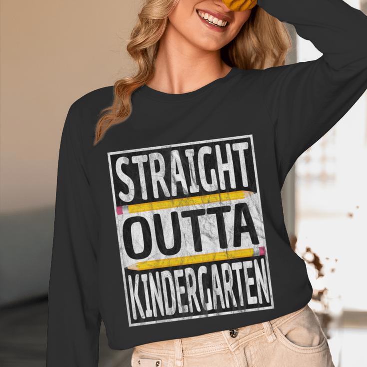 Kids Straight Outta Kindergarten Graduation Unisex Long Sleeve T-Shirt