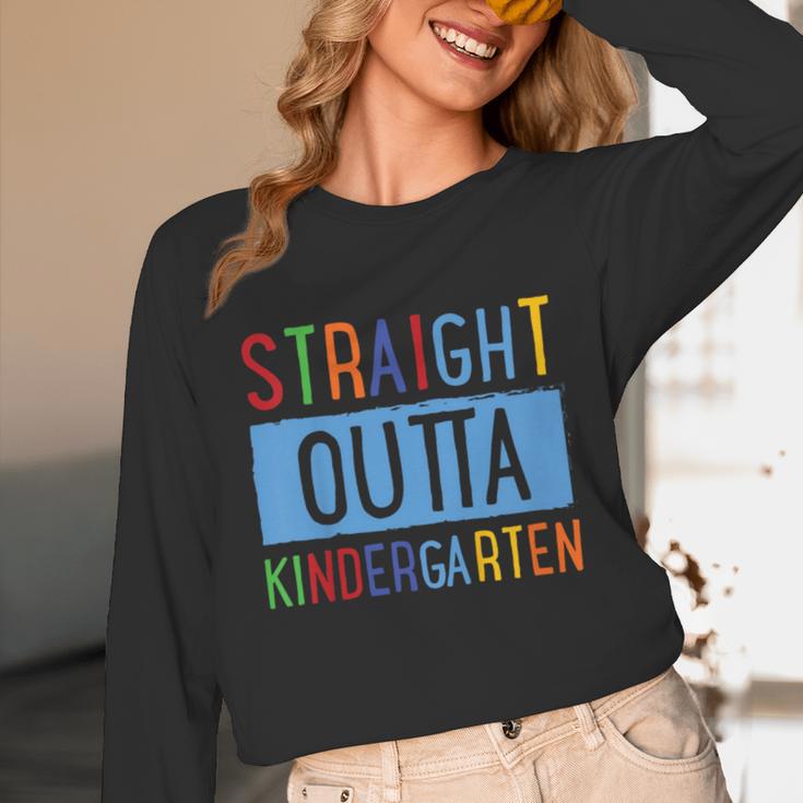 Kids STRAIGHT OUTTA KINDERGARTEN T-SHIRT FUNNY GRADUATION GIFT Unisex Long Sleeve T-Shirt