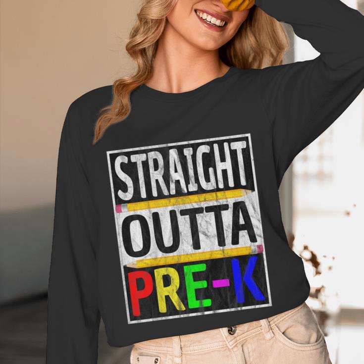 Kids Straight Outta Pre-K Graduation Unisex Long Sleeve T-Shirt
