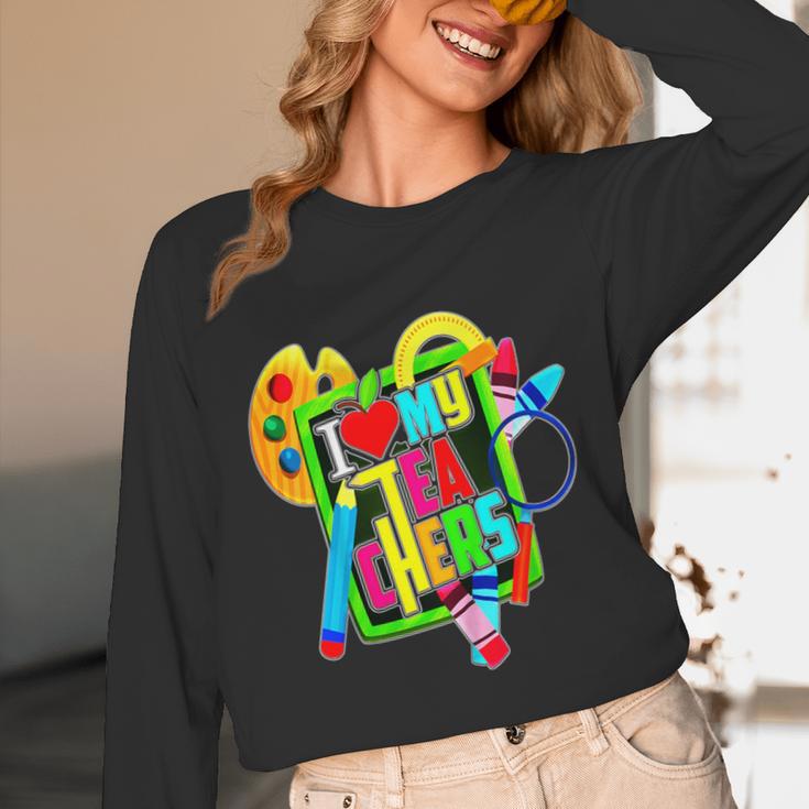 Kids Teens Graduation I Heart My Teachers I Love My Teachers Unisex Long Sleeve T-Shirt