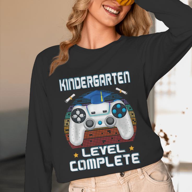 Kindergarten Graduation Level Complete Gamer 2024 Gaming Boy Unisex Long Sleeve T-Shirt