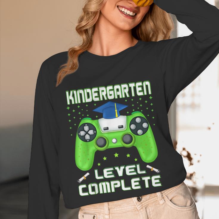 Kindergarten Graduation Level Complete Gamer Class 2024 Kids Unisex Long Sleeve T-Shirt