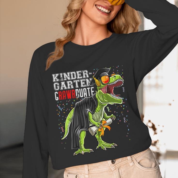 Kindergarten Grawrduate Dinosaur Graduation Cap Shirt Unisex Long Sleeve T-Shirt