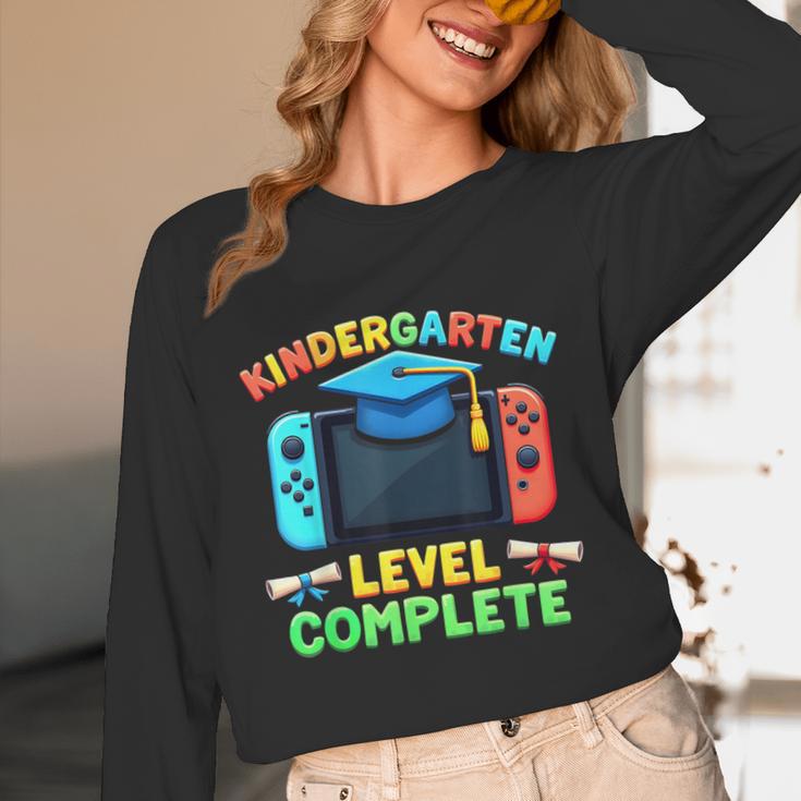 Kindergarten Level Complete Graduation Class 2025 Gamer Boys Unisex Long Sleeve T-Shirt