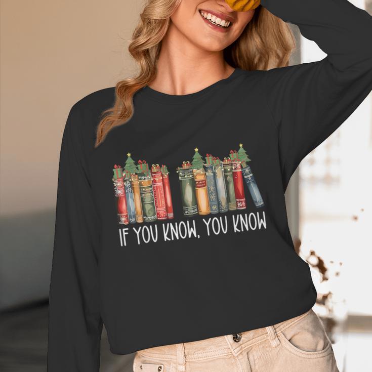 If You Know You Know 6 7 Reading Books Christmas 67 Meme Unisex Long Sleeve T-Shirt