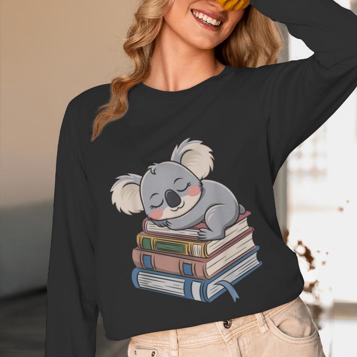 Koala Reading Book Pajama Sleep Unisex Long Sleeve T-Shirt