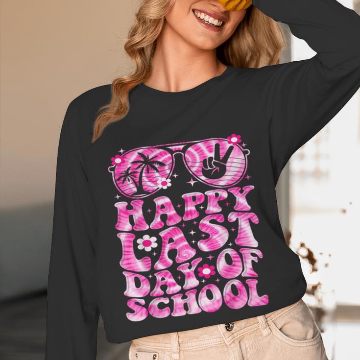 Last Day Of School Teacher Students School Graduation Groovy Unisex Long Sleeve T-Shirt