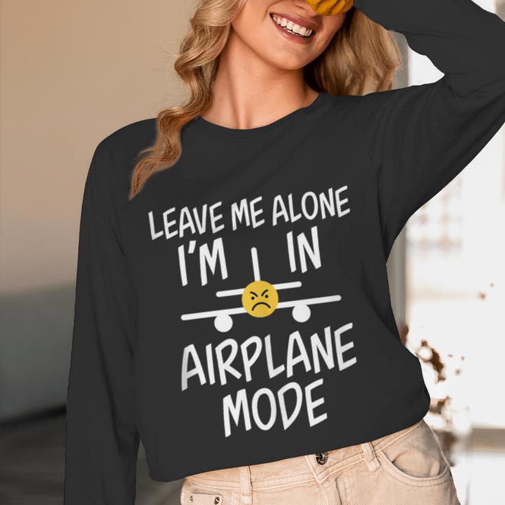 Leave Me Alone I’m In Airplane Mode Grumpy Introvert Unisex Long Sleeve T-Shirt Leave Me Alone I’m In Airplane Mode Grumpy Introvert Unisex Long Sleeve T-Shirt