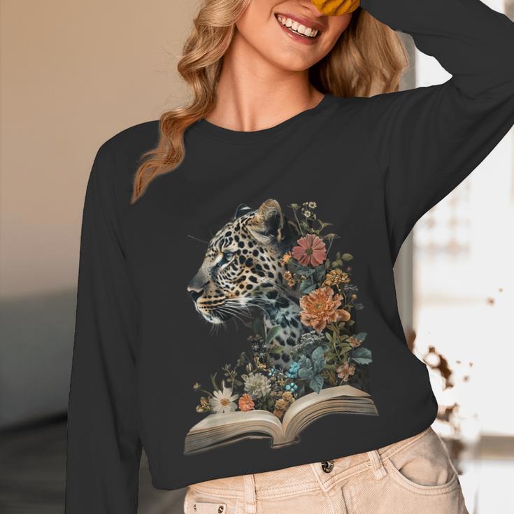Leopard Book Flower Unisex Long Sleeve T-Shirt Leopard Book Flower Unisex Long Sleeve T-Shirt