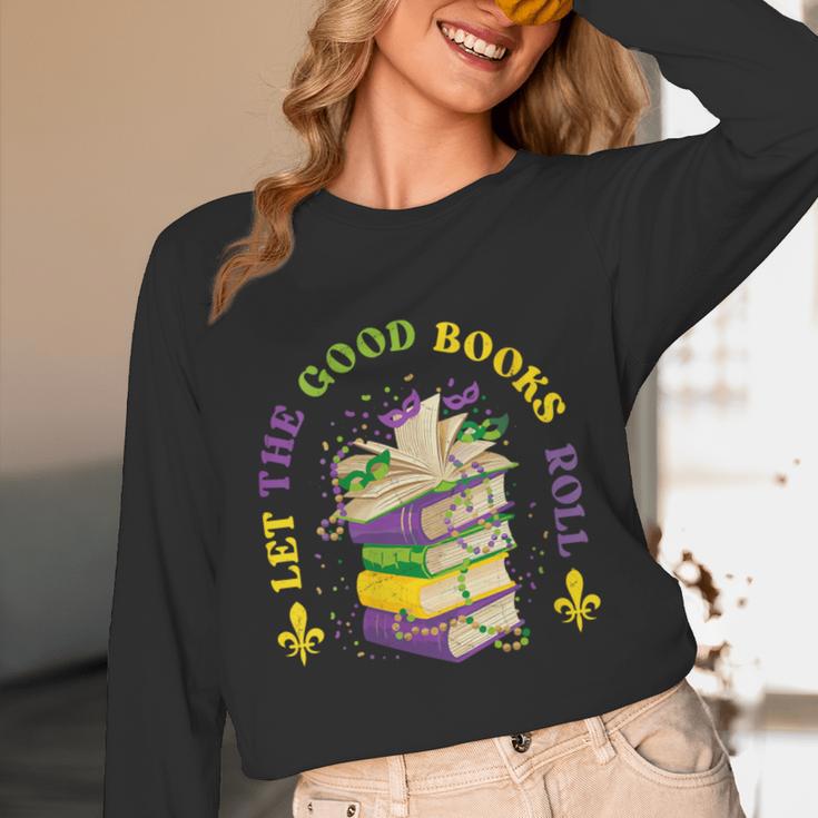 Let The Good Books Roll Mardi Gras Reading Unisex Long Sleeve T-Shirt Let The Good Books Roll Mardi Gras Reading Unisex Long Sleeve T-Shirt