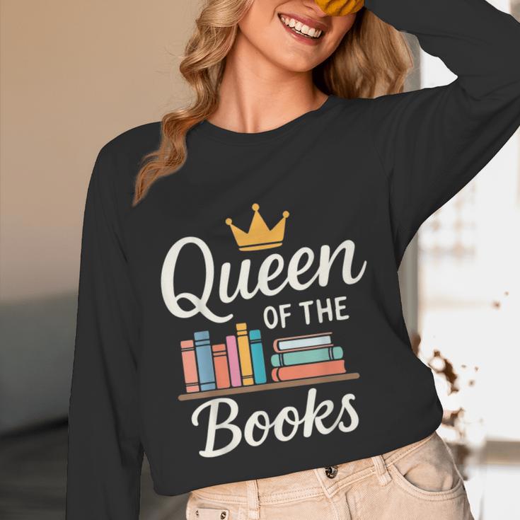 Librarian Queen Of The Books Book Reading Library Unisex Long Sleeve T-Shirt Librarian Queen Of The Books Book Reading Library Unisex Long Sleeve T-Shirt