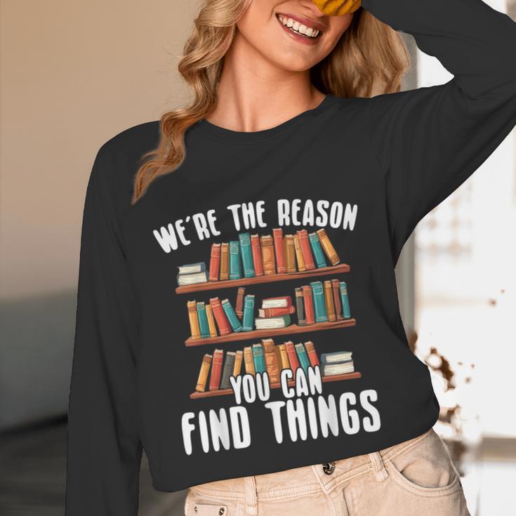 Librarian Reading Books Lover Library Unisex Long Sleeve T-Shirt