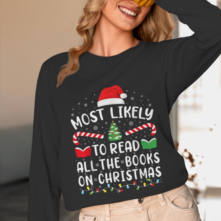 Most Likely To Read A Book On Christmas Family Matching Xmas Unisex Long Sleeve T-Shirt Most Likely To Read A Book On Christmas Family Matching Xmas Unisex Long Sleeve T-Shirt