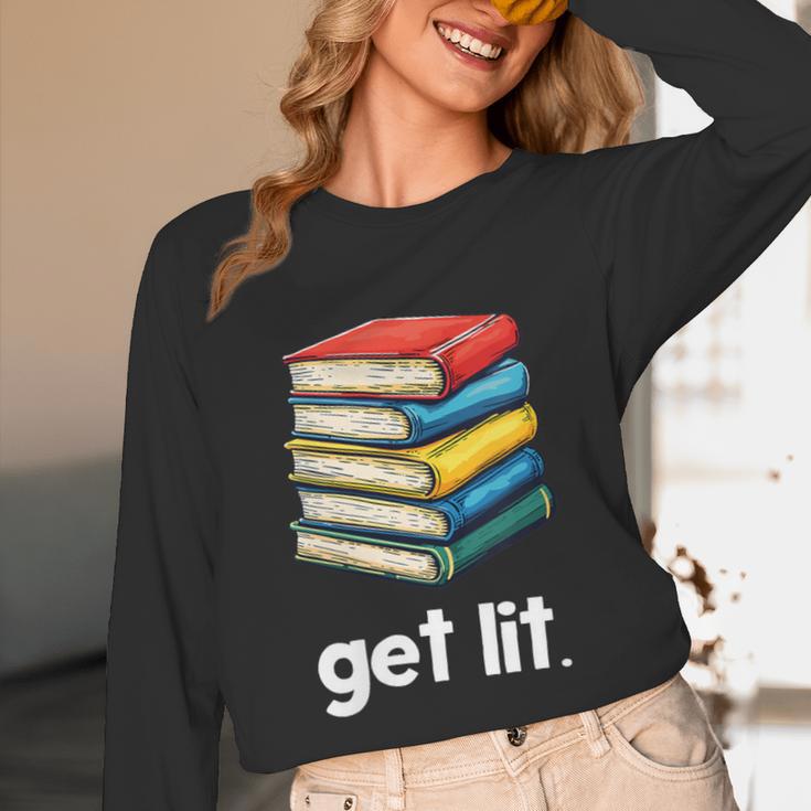 Get Lit With Books Unisex Long Sleeve T-Shirt