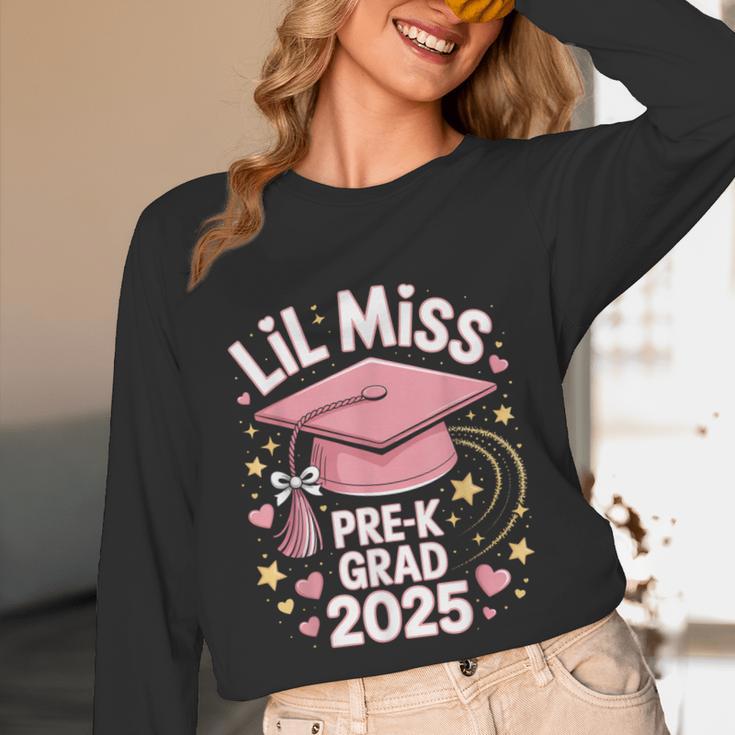 Little Miss Pre-K Grad 2025 Preschool Graduation Girls Kids Unisex Long Sleeve T-Shirt