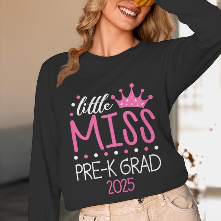 Little Miss Pre-K Grad Preschool Prek Graduation 2025 Unisex Long Sleeve T-Shirt