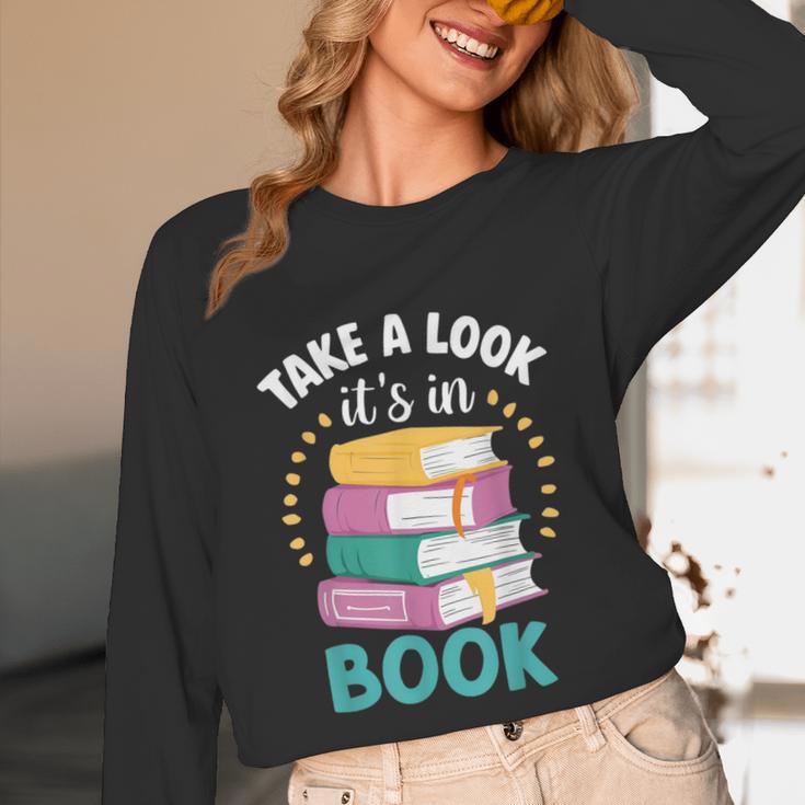 Take a Look It's In a Book Teacher Reading Apparel Unisex Long Sleeve T-Shirt