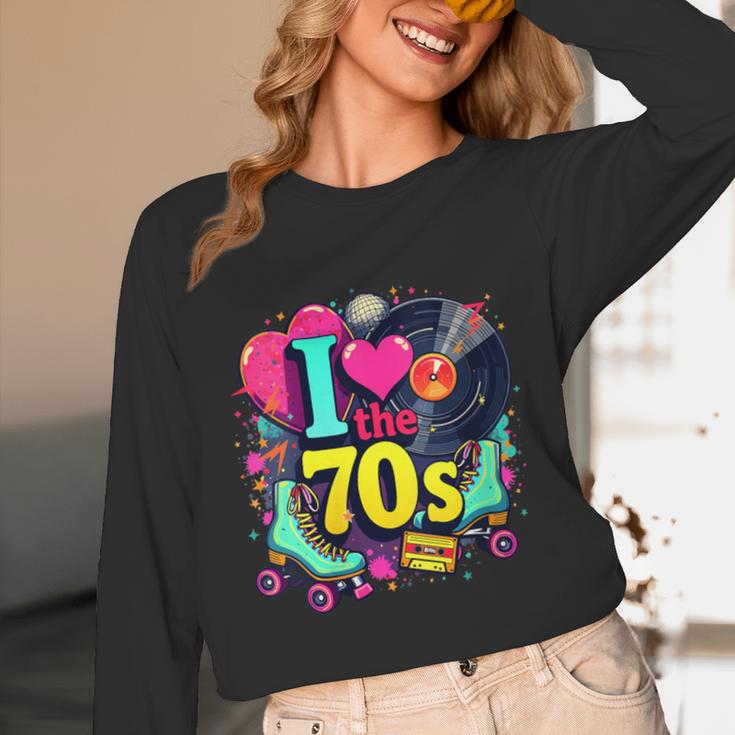 I Love The 70s Vintage Cassette Roller Vinyl Nostalgia 70s Unisex Long Sleeve T-Shirt