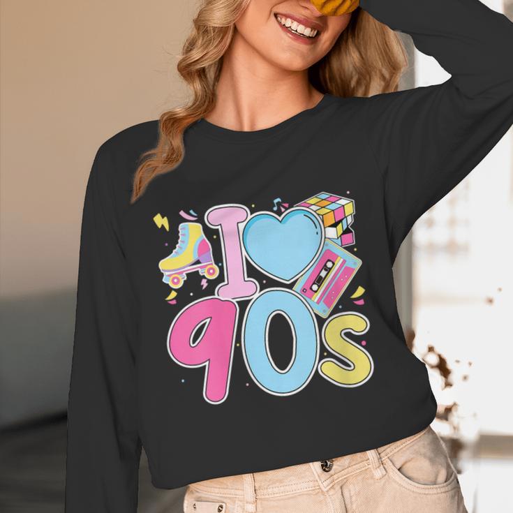 I Love 90's Retro Style Nostalgia Vibe 1990's Party Unisex Long Sleeve T-Shirt