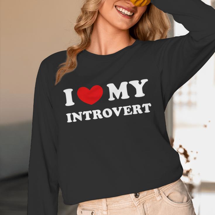 I Love My Introvert I Heart My Introvert Unisex Long Sleeve T-Shirt