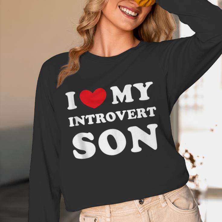 I Love My Introvert Son I Heart My Introvert Son Unisex Long Sleeve T-Shirt