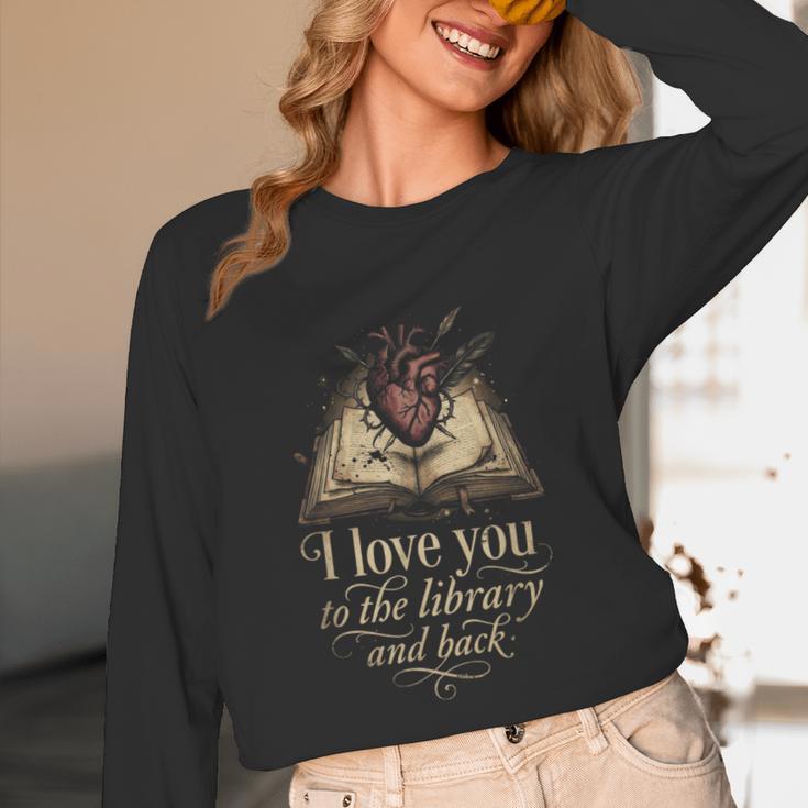 I Love You To The Library And Back Anatomical Heart Book Unisex Long Sleeve T-Shirt