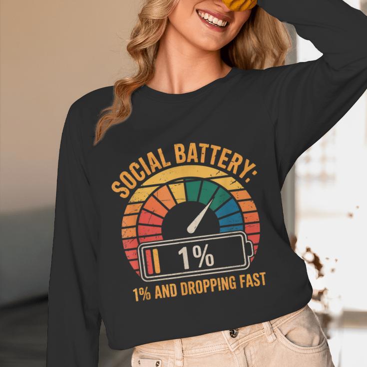 Low Social Battery Introvert Energy Unisex Long Sleeve T-Shirt