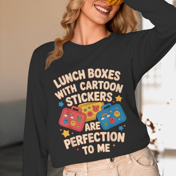 Lunch Boxes With Stickers Lunch Box Nostalgia Retro Unisex Long Sleeve T-Shirt