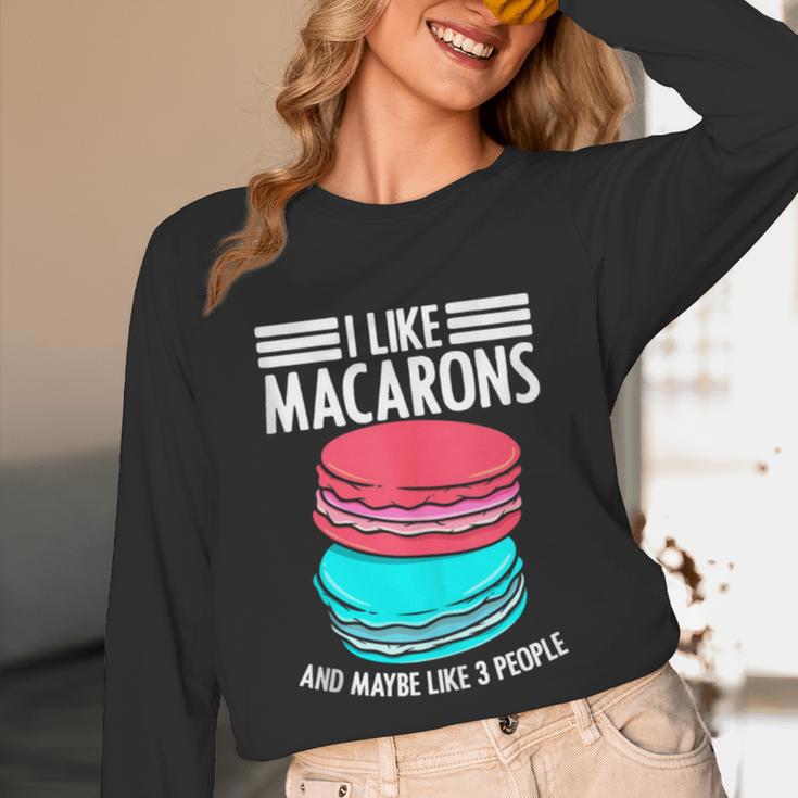 Macaroons Dessert Antisocial Introvert Pastries Food Lover Unisex Long Sleeve T-Shirt