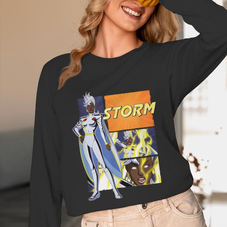Marvel X-Men '97 Storm Vintage Classic Comic Book Panels Unisex Long Sleeve T-Shirt