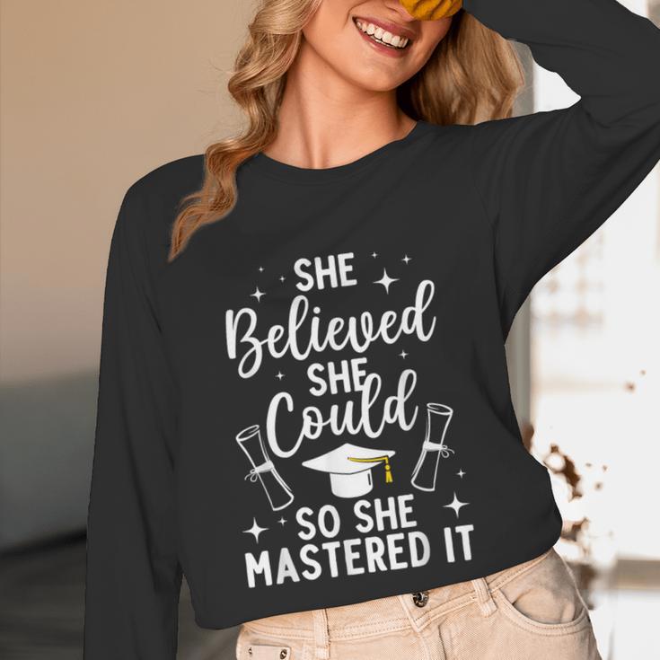 Masters Degree Graduation Art For Women Girl Masters Degree Unisex Long Sleeve T-Shirt