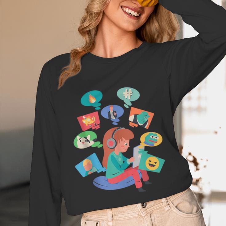 Memes Speak Louder Introvert Anti People Meme Lovers Quiet Unisex Long Sleeve T-Shirt