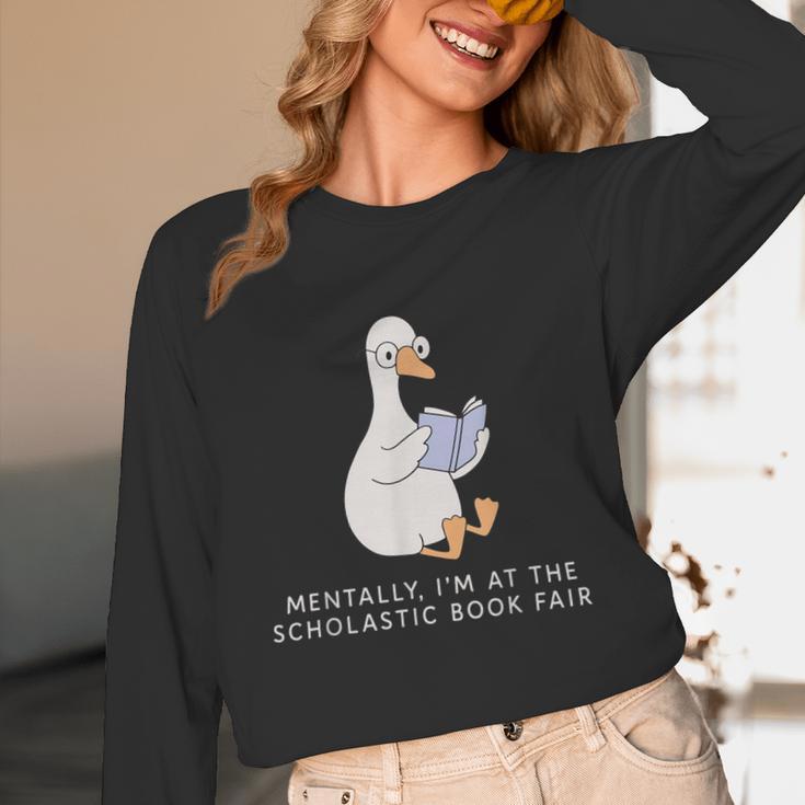 Mentally At The Scholastic Book Fair Retro Vintage Trendy Unisex Long Sleeve T-Shirt