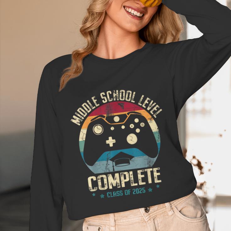 Middle School Level Complete Gamer Class Of 2025 Graduation Unisex Long Sleeve T-Shirt