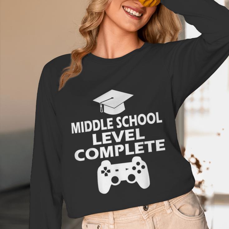 Middle School Level Complete Gamer Graduation Day 2024 Unisex Long Sleeve T-Shirt
