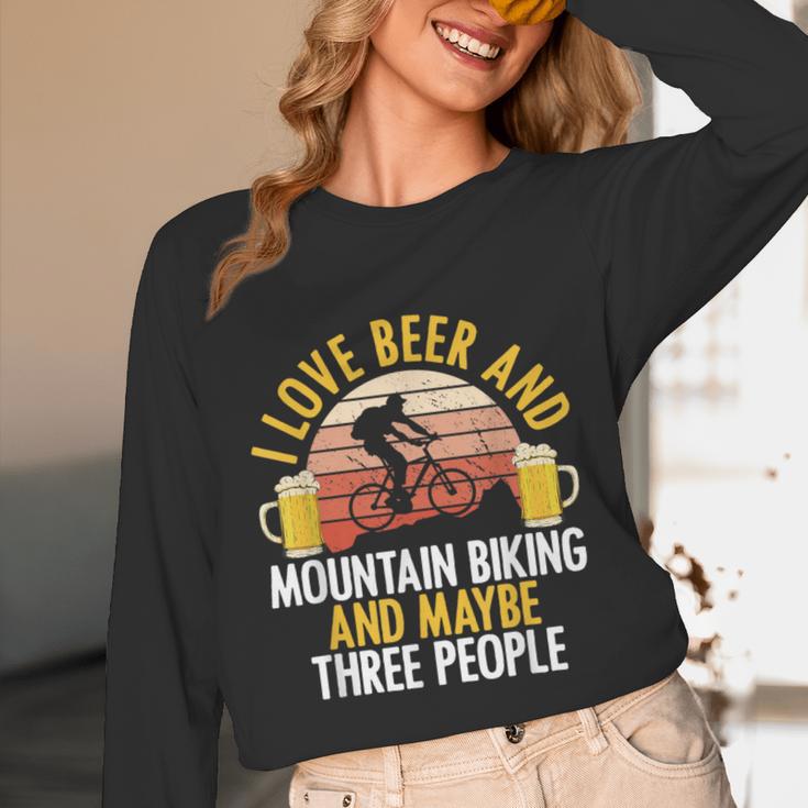 Mountain Biking Beer Drinking Introvert Sayings For Cyclist Unisex Long Sleeve T-Shirt Mountain Biking Beer Drinking Introvert Sayings For Cyclist Unisex Long Sleeve T-Shirt