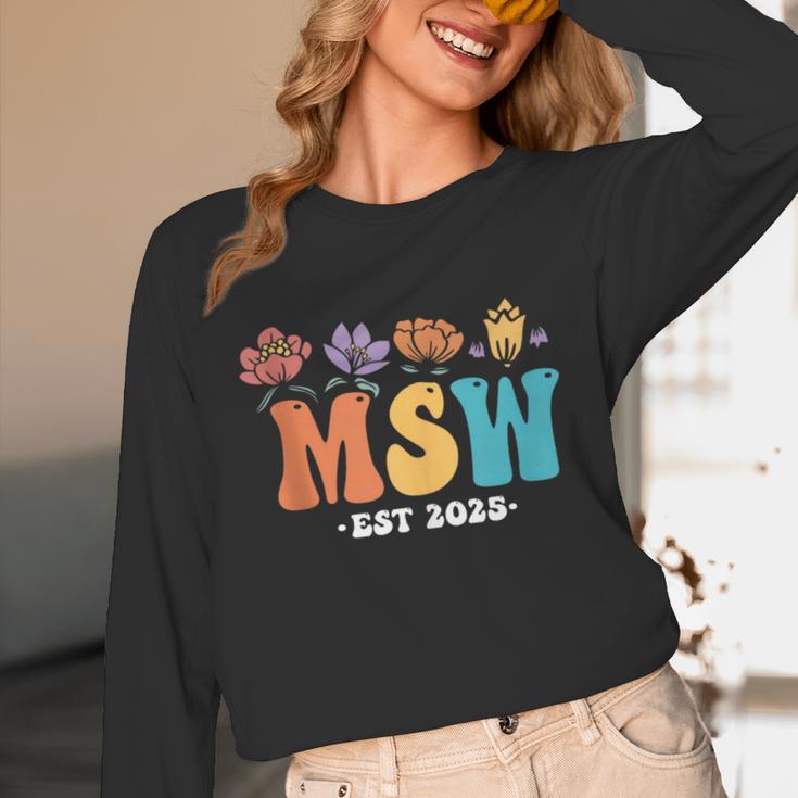 MSW Est 2025 Graduation School Social Worker Shirt Master Unisex Long Sleeve T-Shirt