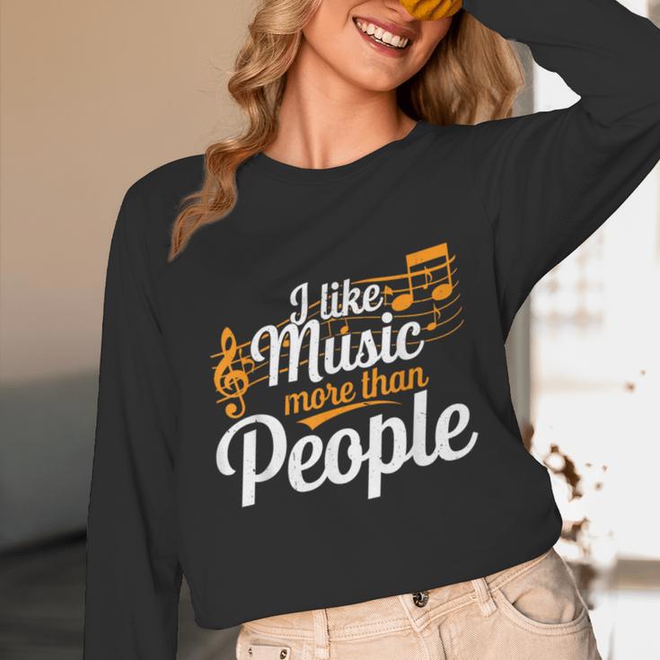 I Like Music More Than People Fan Introvert Unisex Long Sleeve T-Shirt I Like Music More Than People Fan Introvert Unisex Long Sleeve T-Shirt