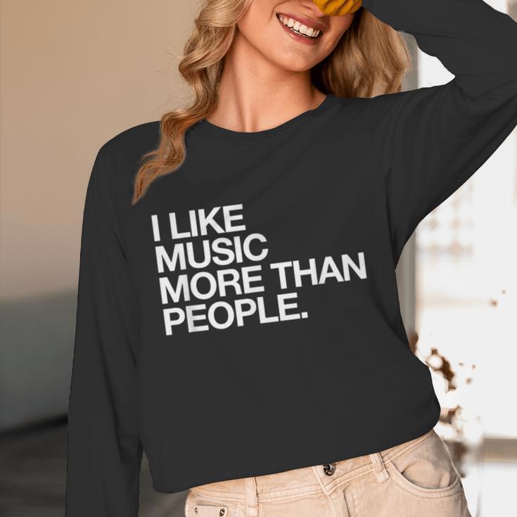 I Like Music More Than People Introvert Musician Unisex Long Sleeve T-Shirt I Like Music More Than People Introvert Musician Unisex Long Sleeve T-Shirt