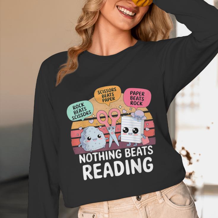 Nothing Beats Reading Rock Paper Scissors Books Lover Unisex Long Sleeve T-Shirt Nothing Beats Reading Rock Paper Scissors Books Lover Unisex Long Sleeve T-Shirt
