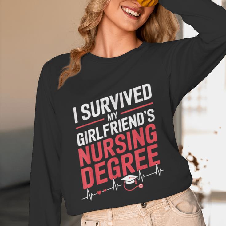 Nurse Graduation I Survived My Girlfriends Nursing Degree Unisex Long Sleeve T-Shirt