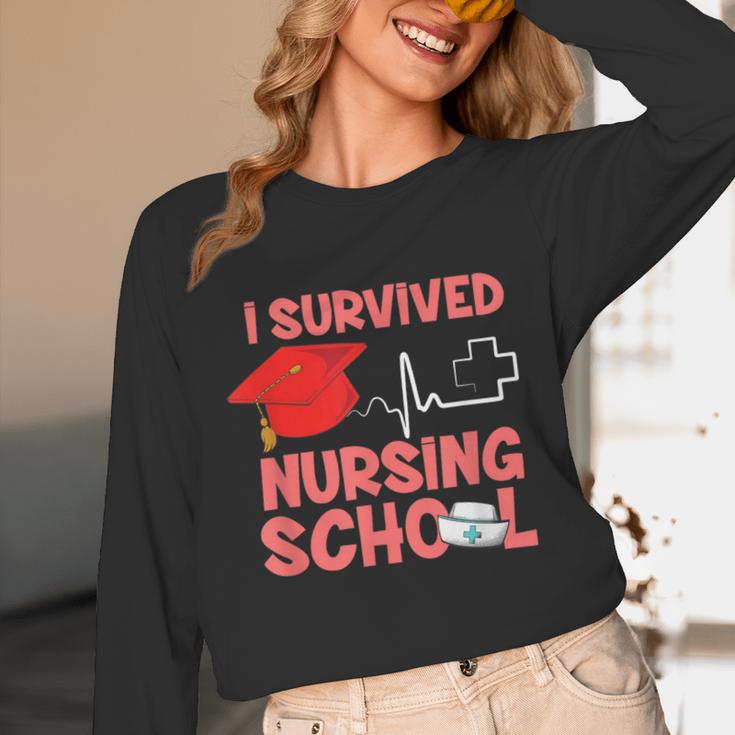 Nurse Survived Nursing School Graduation Unisex Long Sleeve T-Shirt