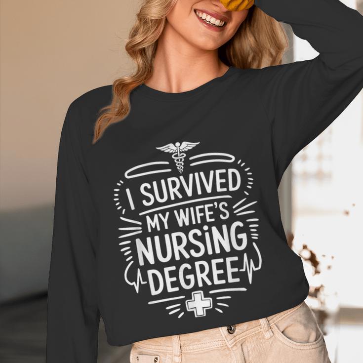 Nurse Wife Nursing Graduation And Nursing Wife Nurse Husband Unisex Long Sleeve T-Shirt