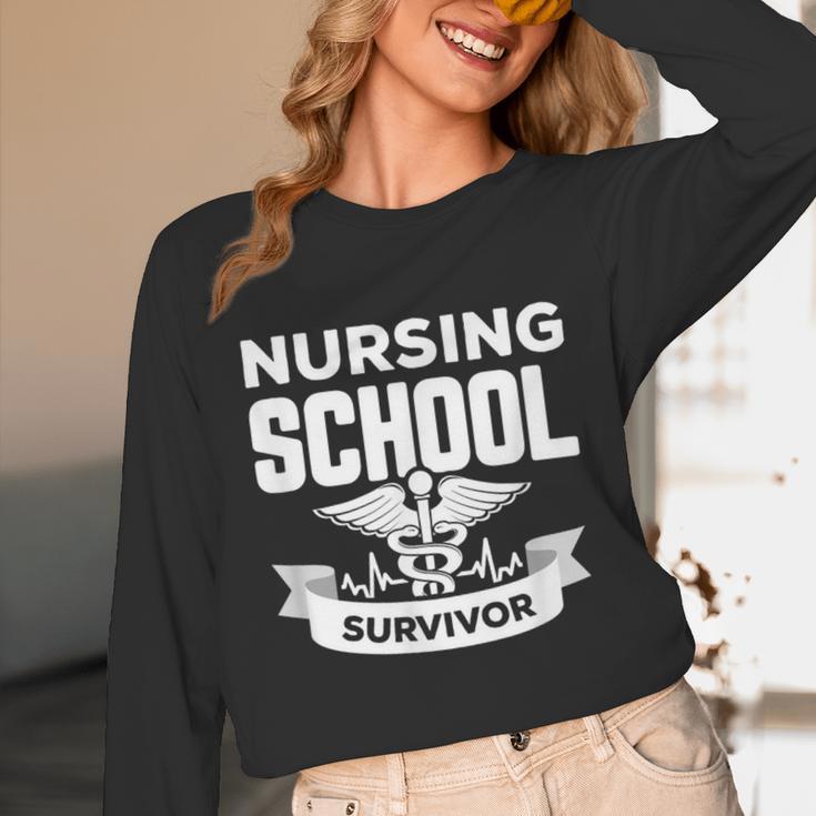 Nursing School Survivor Senior Nurse Graduation TShirt Unisex Long Sleeve T-Shirt